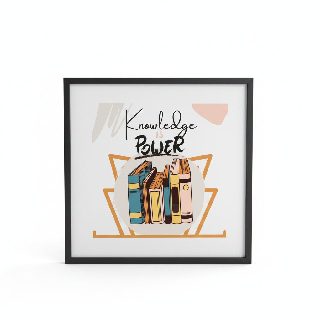 Knowledge is Power Tile wall art