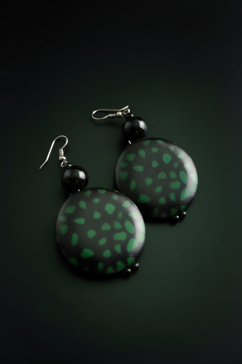 African Round Earrings